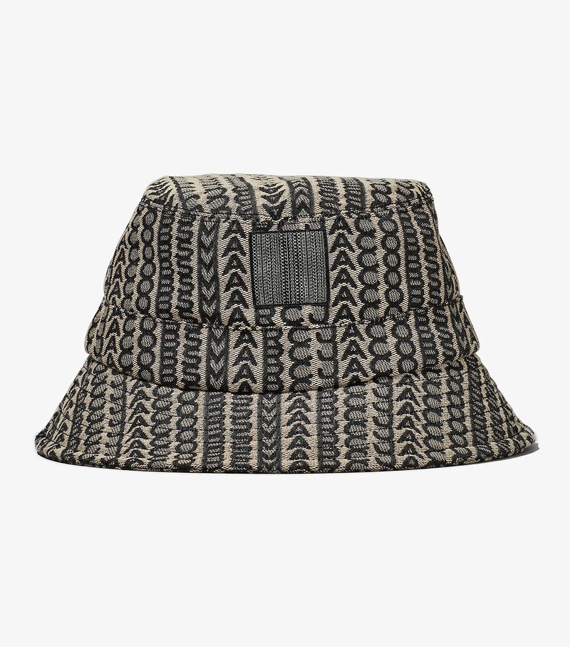 Women's Marc Jacobs Monogram Bucket Hats Beige / Black | UAE-572340