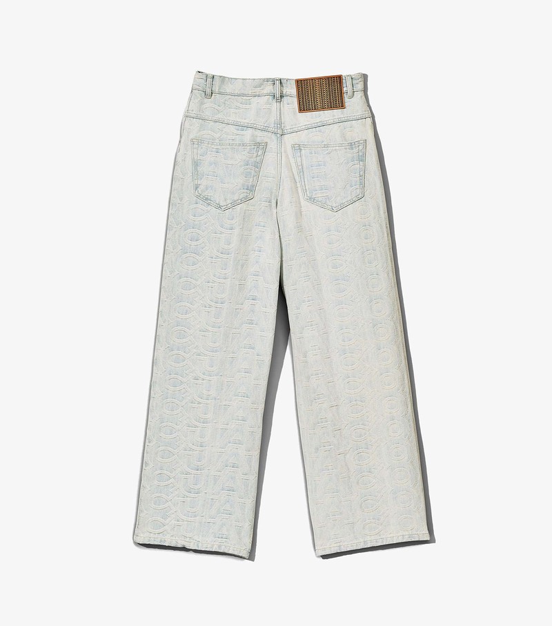 Women's Marc Jacobs Monogram Denim Pants White | UAE-754290