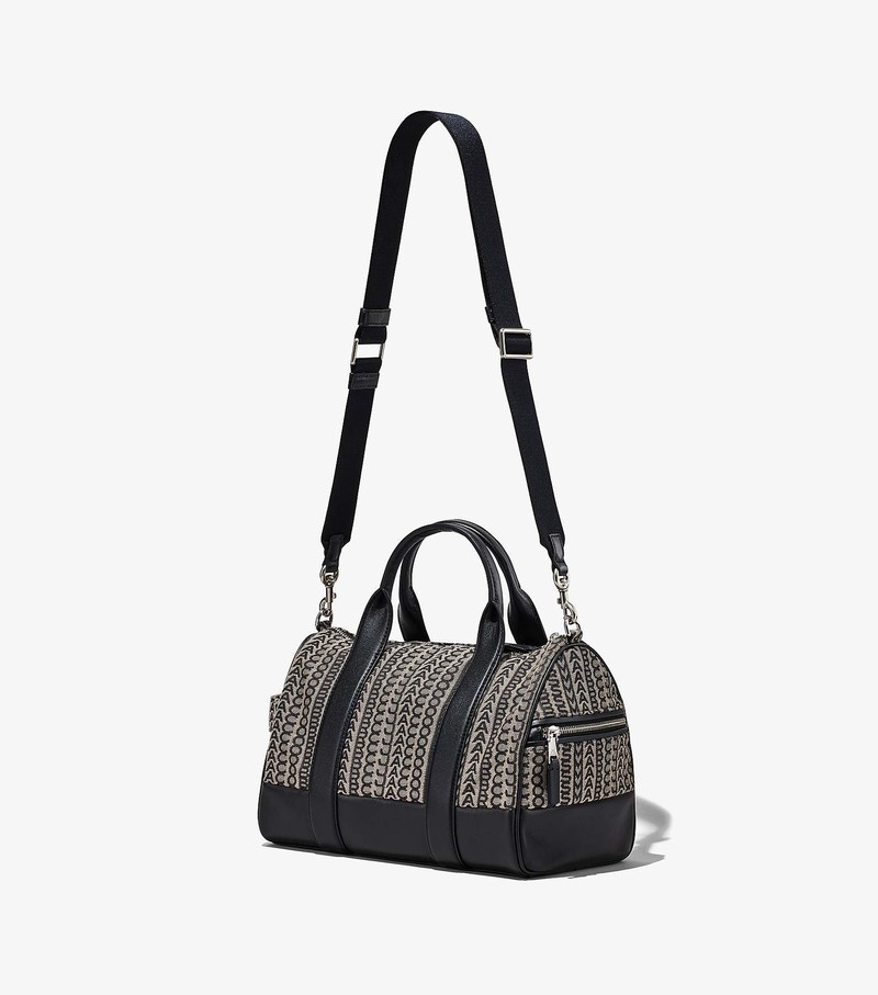 Women's Marc Jacobs Monogram Duffle Satchel Bags Black / White | UAE-104679