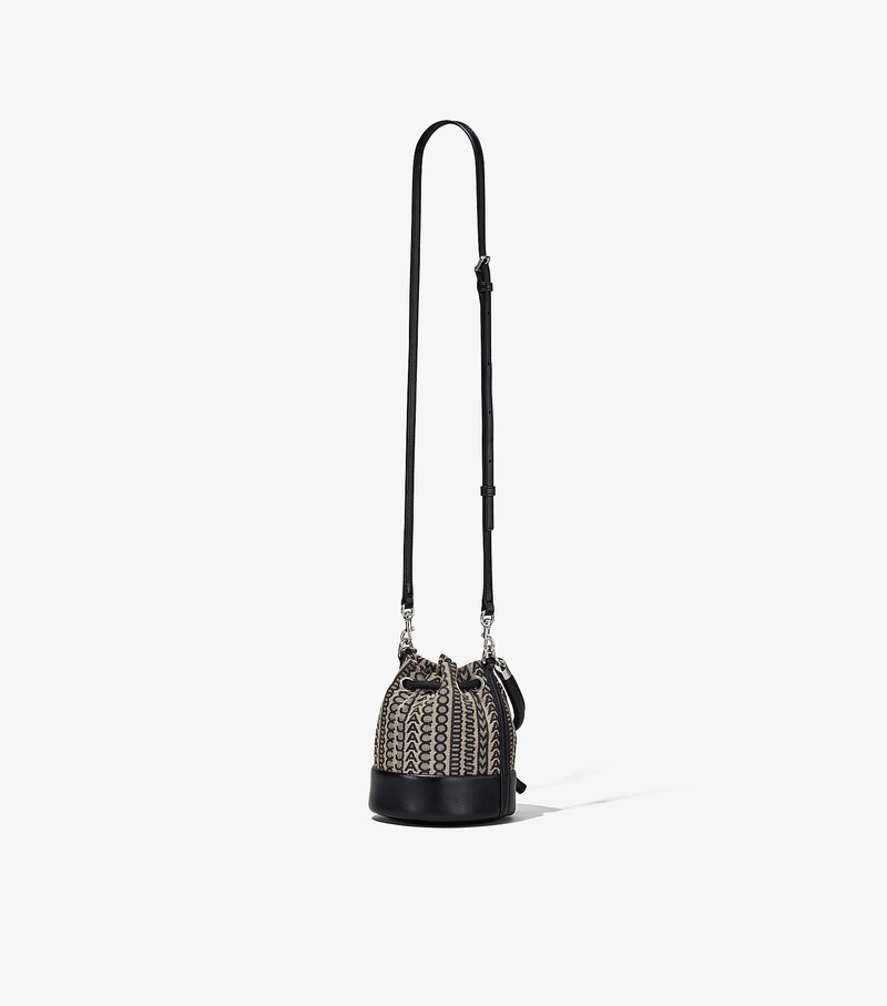 Women's Marc Jacobs Monogram Micro Crossbody Bags Black / White | UAE-164570