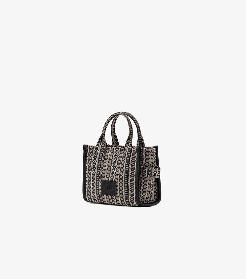 Women's Marc Jacobs Monogram Micro Tote Mini Bags Black / White | UAE-291846