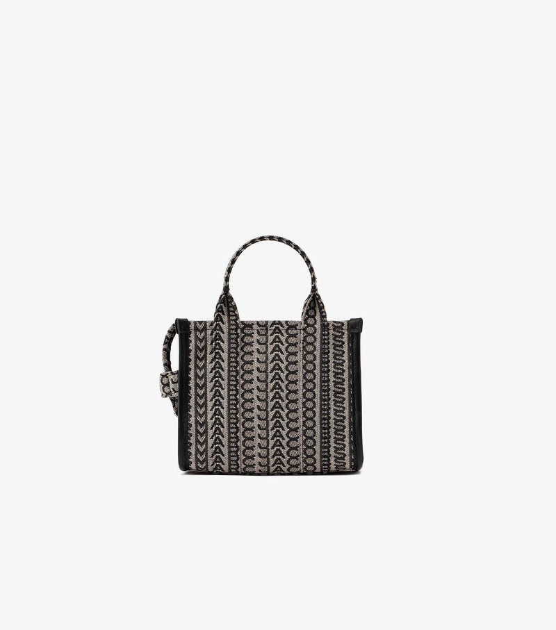 Women's Marc Jacobs Monogram Micro Tote Mini Bags Black / White | UAE-291846