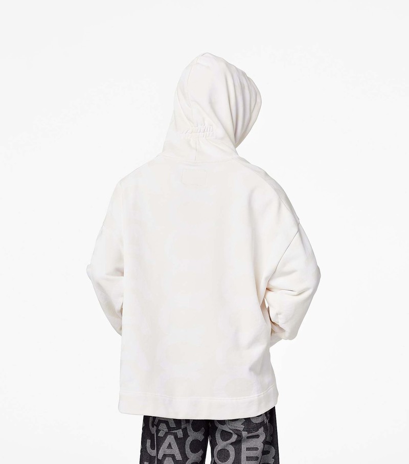 Women's Marc Jacobs Monogram Oversized Hoodie White | UAE-982631