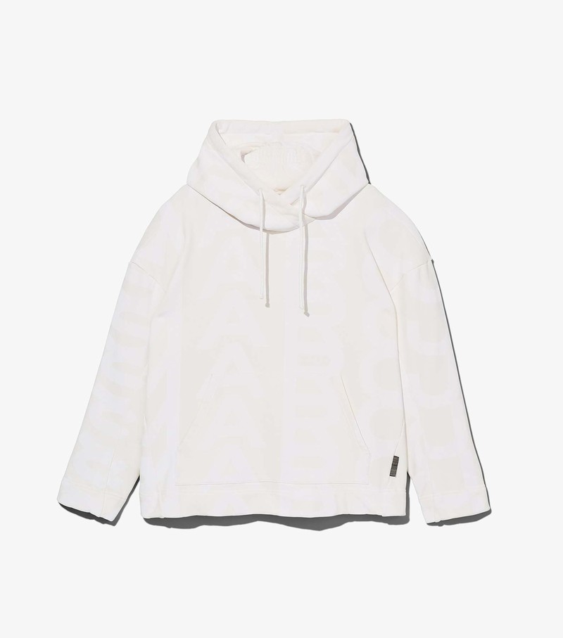 Women\'s Marc Jacobs Monogram Oversized Hoodie White | UAE-982631