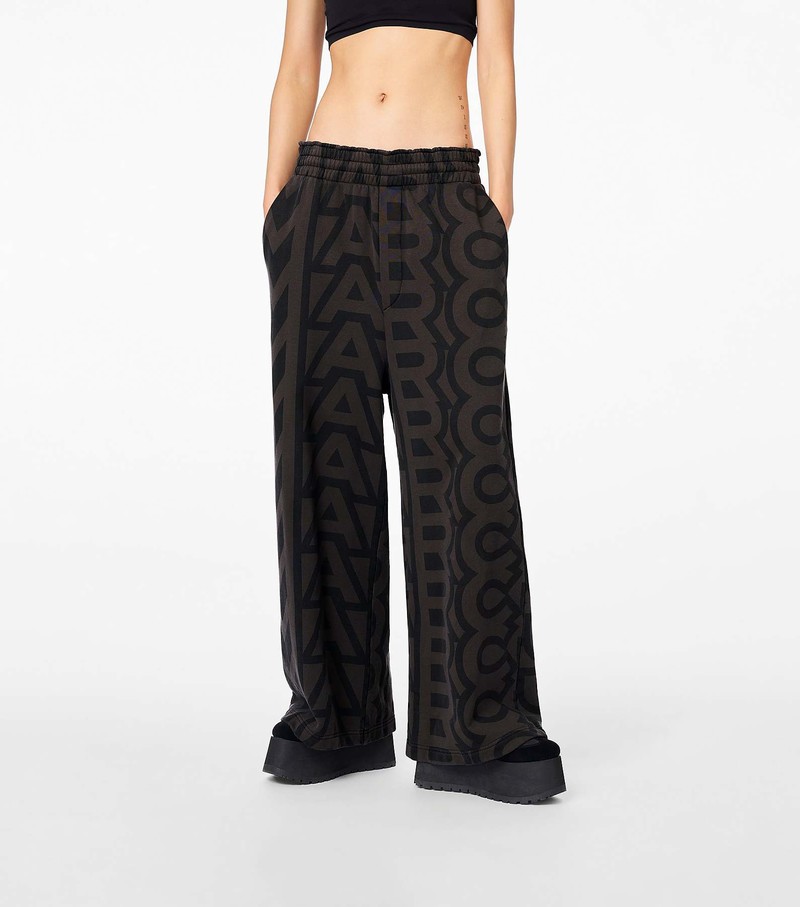 Women's Marc Jacobs Monogram Oversized Sweatpants Black / Grey | UAE-045831