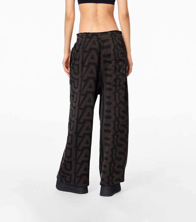 Women's Marc Jacobs Monogram Oversized Sweatpants Black / Grey | UAE-045831