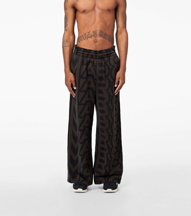 Women's Marc Jacobs Monogram Oversized Sweatpants Black / Grey | UAE-045831