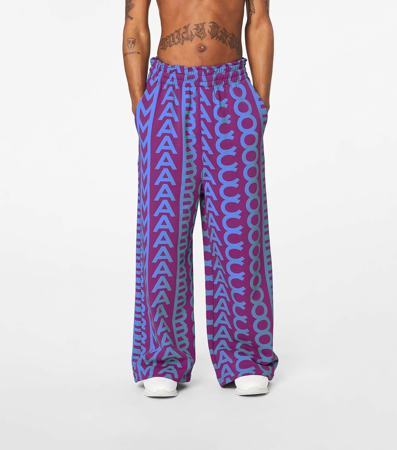 Women's Marc Jacobs Monogram Oversized Sweatpants Purple / Blue | UAE-835179