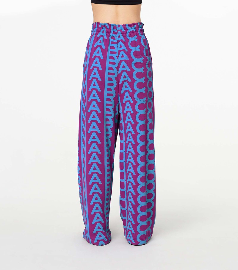 Women's Marc Jacobs Monogram Oversized Sweatpants Purple / Blue | UAE-835179