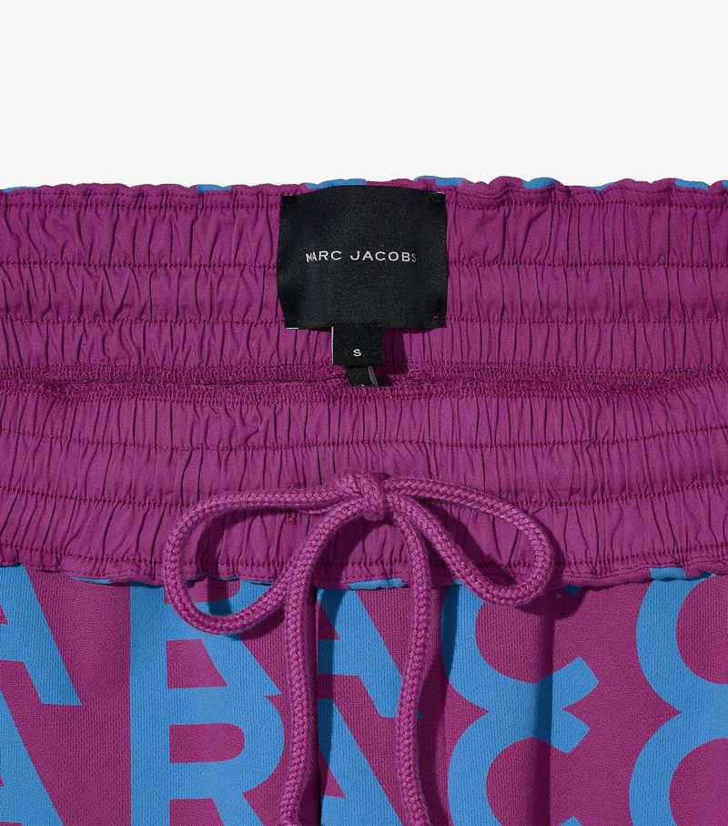 Women's Marc Jacobs Monogram Oversized Sweatpants Purple / Blue | UAE-835179