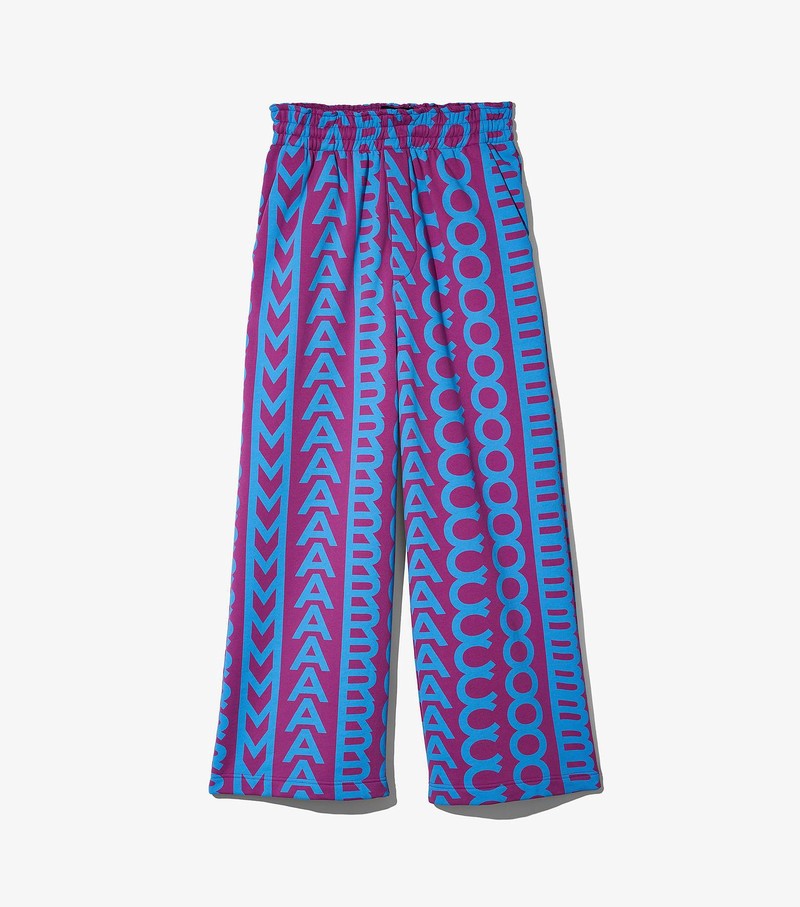 Women\'s Marc Jacobs Monogram Oversized Sweatpants Purple / Blue | UAE-835179