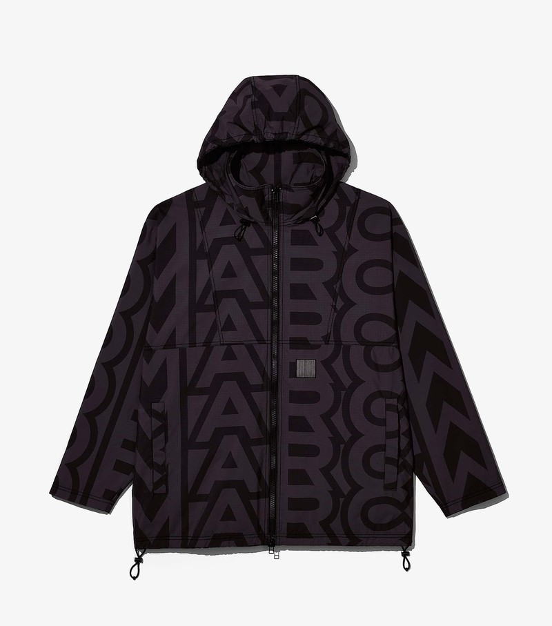 Women\'s Marc Jacobs Monogram Ripstop Jackets Black / Grey | UAE-214750