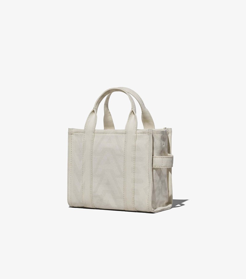 Women's Marc Jacobs Outline Monogram Mini Tote Bags White | UAE-652039