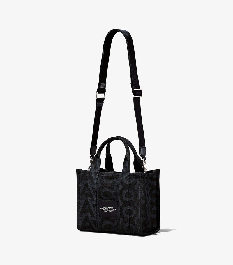 Women's Marc Jacobs Outline Monogram Mini Tote Bags Black | UAE-902843