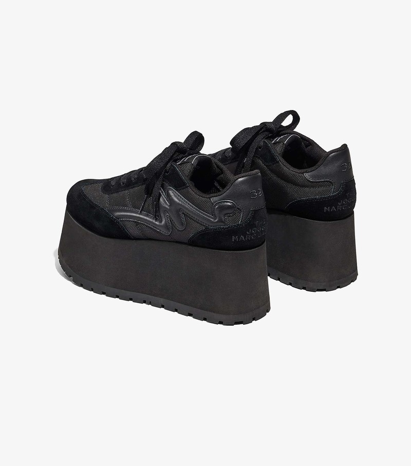 Women's Marc Jacobs Platform Jogger Sneakers Black | UAE-618423