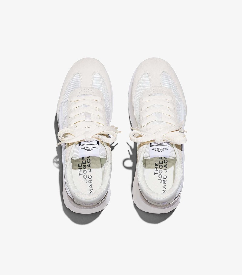 Women's Marc Jacobs Platform Jogger Sneakers White | UAE-871396