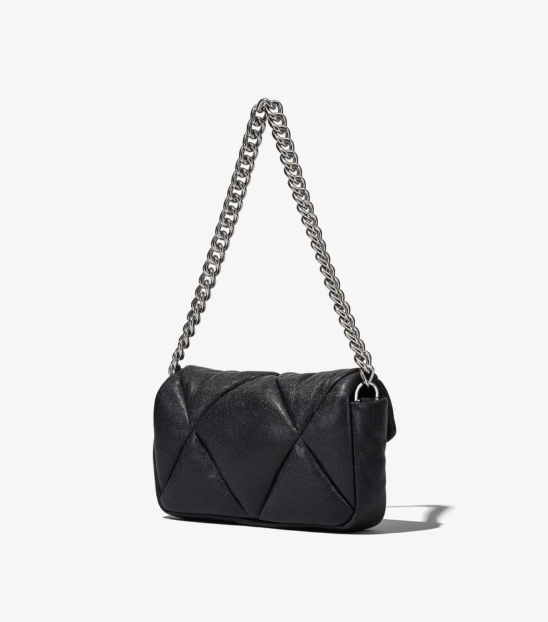 Women's Marc Jacobs Puffy Diamond Quilted J Marc Shoulder Bags Black | UAE-415230