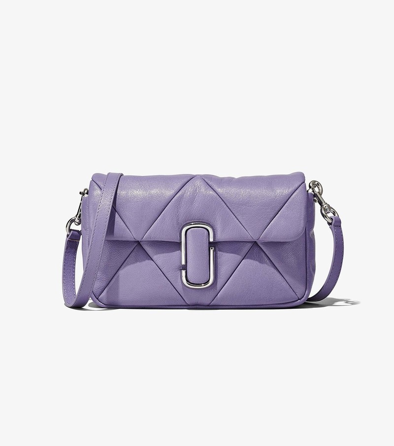 Women's Marc Jacobs Puffy Diamond Quilted J Marc Shoulder Bags Purple | UAE-850147