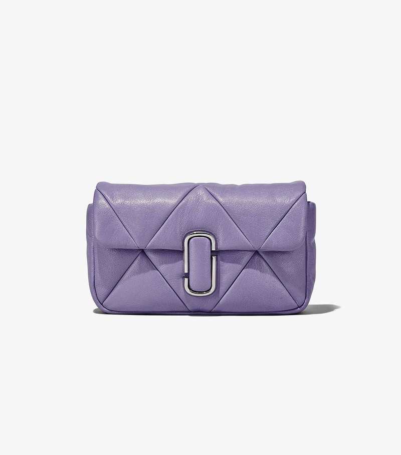 Women's Marc Jacobs Puffy Diamond Quilted J Marc Shoulder Bags Purple | UAE-850147