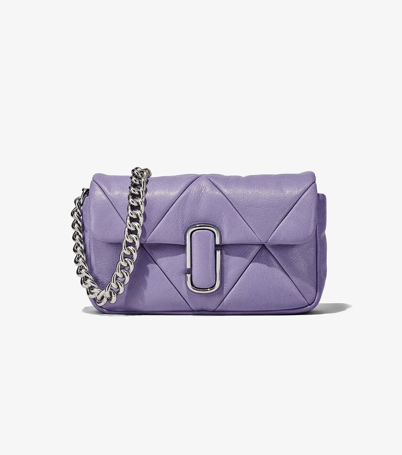 Women\'s Marc Jacobs Puffy Diamond Quilted J Marc Shoulder Bags Purple | UAE-850147