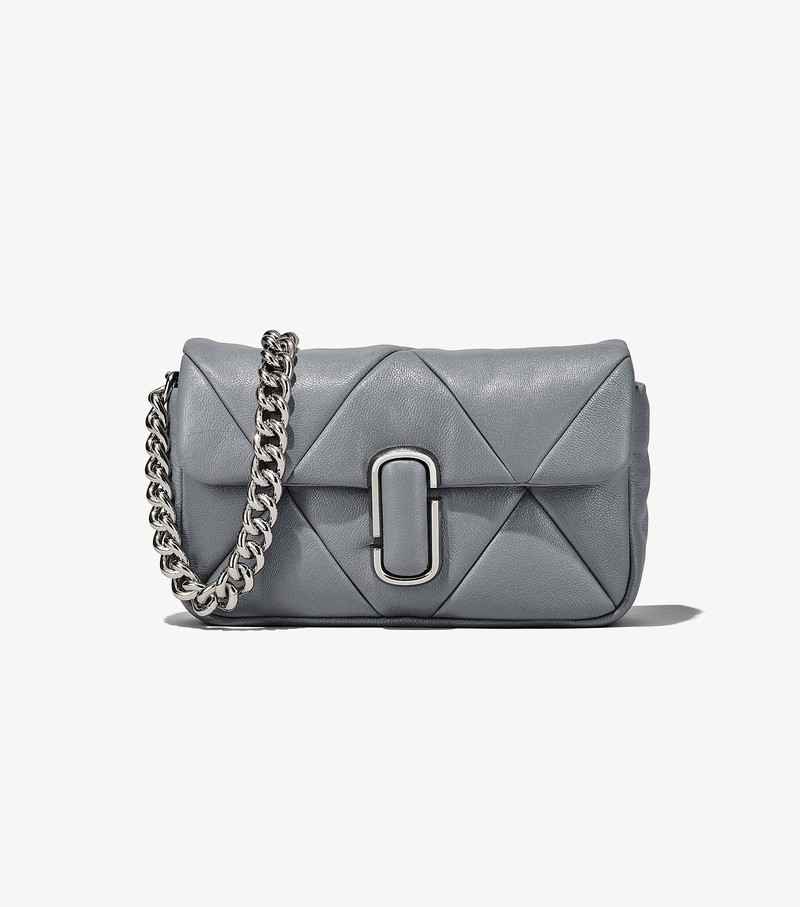 Women\'s Marc Jacobs Puffy Diamond Quilted J Marc Shoulder Bags Grey | UAE-859064