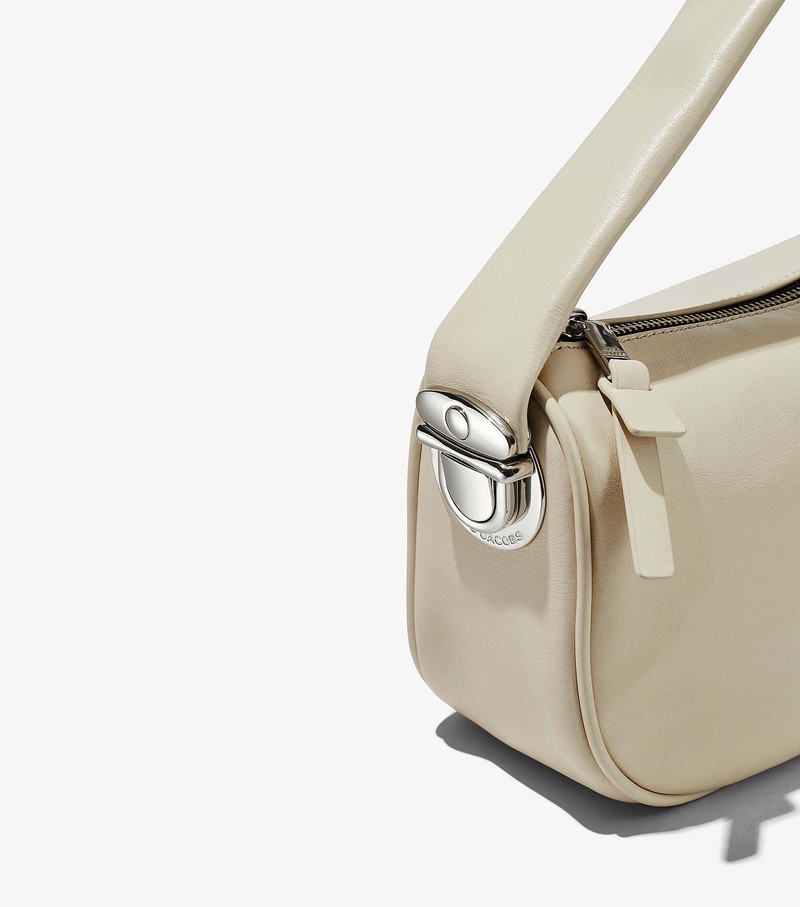 Women's Marc Jacobs Pushlock Hobo Mini Bags White | UAE-672945