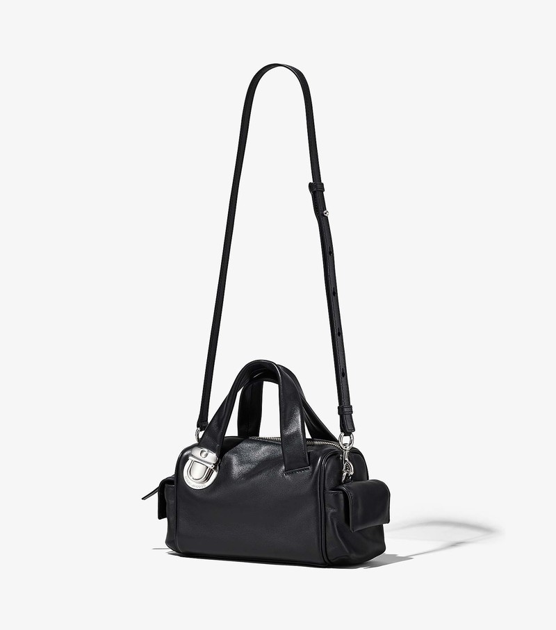 Women's Marc Jacobs Pushlock Mini Bags Black | UAE-908174