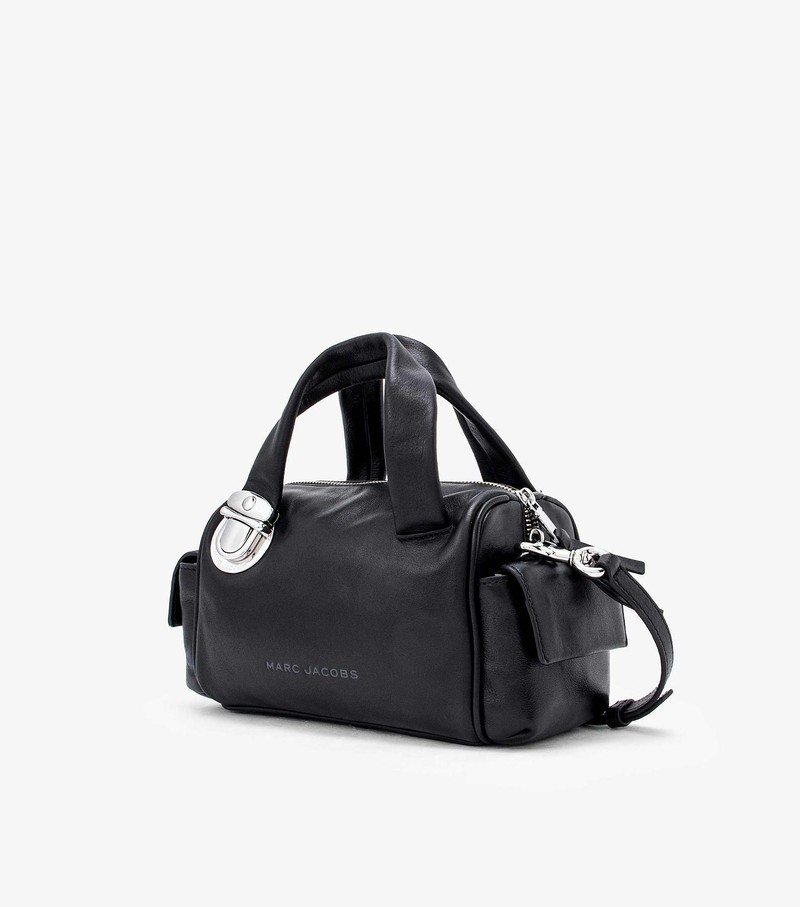 Women's Marc Jacobs Pushlock Mini Bags Black | UAE-908174