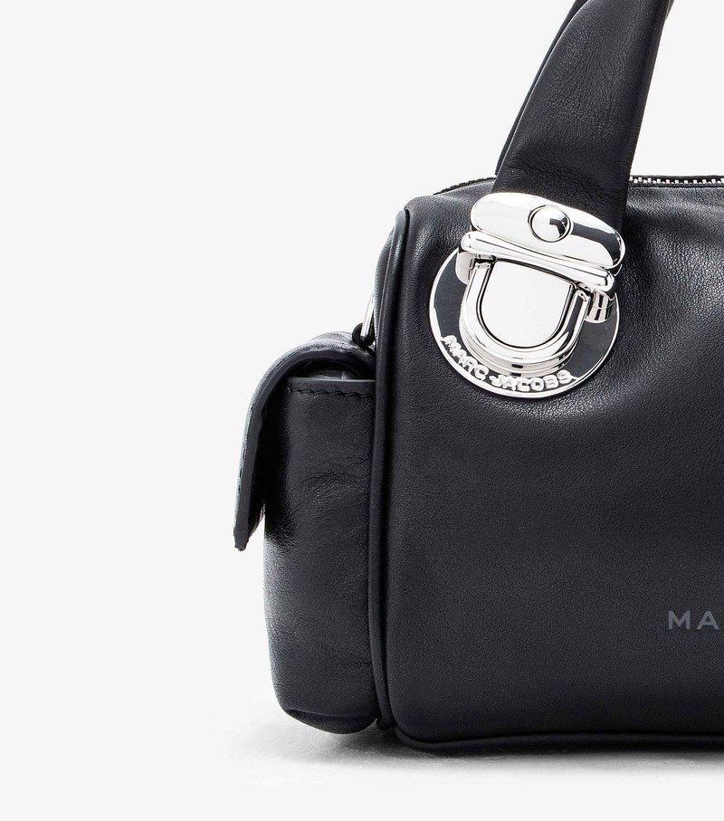 Women's Marc Jacobs Pushlock Mini Bags Black | UAE-908174