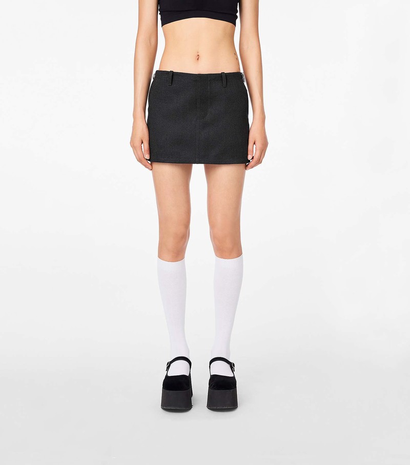 Women's Marc Jacobs Pushlock Mini Skirts Black | UAE-675340