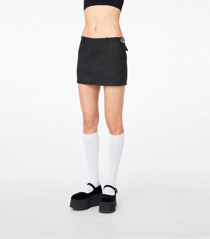 Women's Marc Jacobs Pushlock Mini Skirts Black | UAE-675340