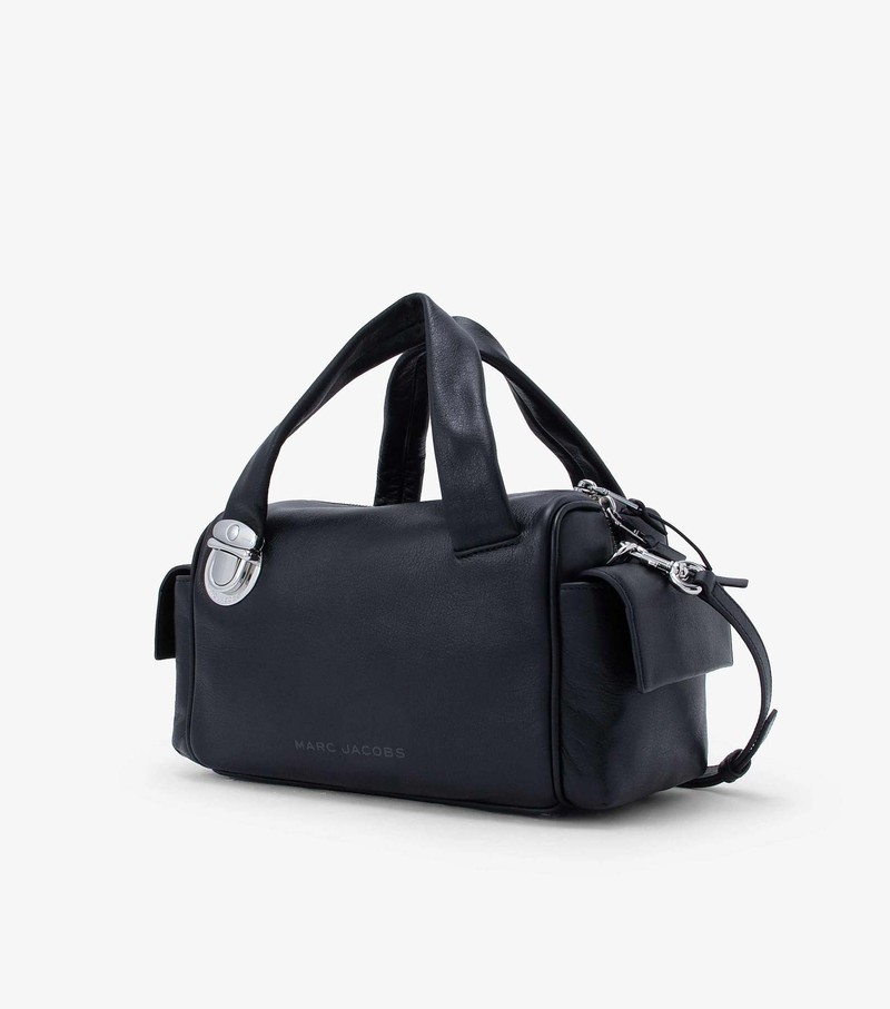 Women's Marc Jacobs Pushlock Satchel Bags Black | UAE-123785