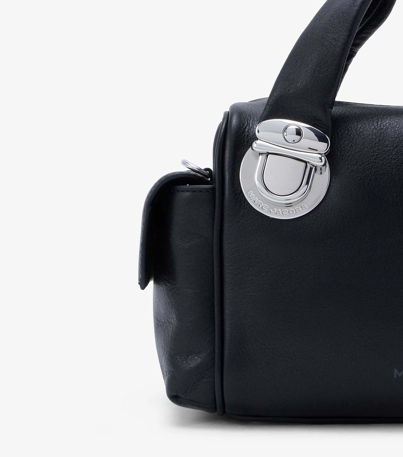 Women's Marc Jacobs Pushlock Satchel Bags Black | UAE-123785