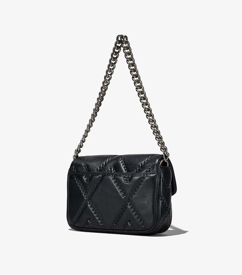 Women's Marc Jacobs Quilted Leather J Marc Crossbody Bags Black | UAE-023549