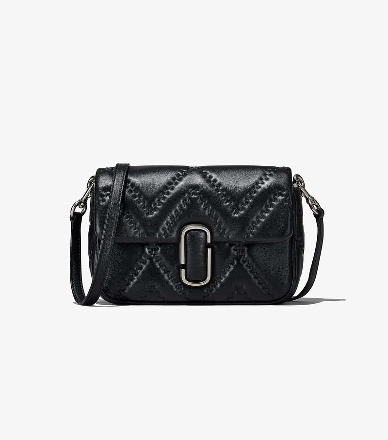 Women's Marc Jacobs Quilted Leather J Marc Crossbody Bags Black | UAE-023549