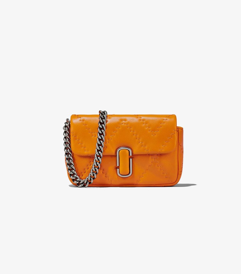 Women\'s Marc Jacobs Quilted Leather J Marc Mini Shoulder Bags Orange | UAE-059631