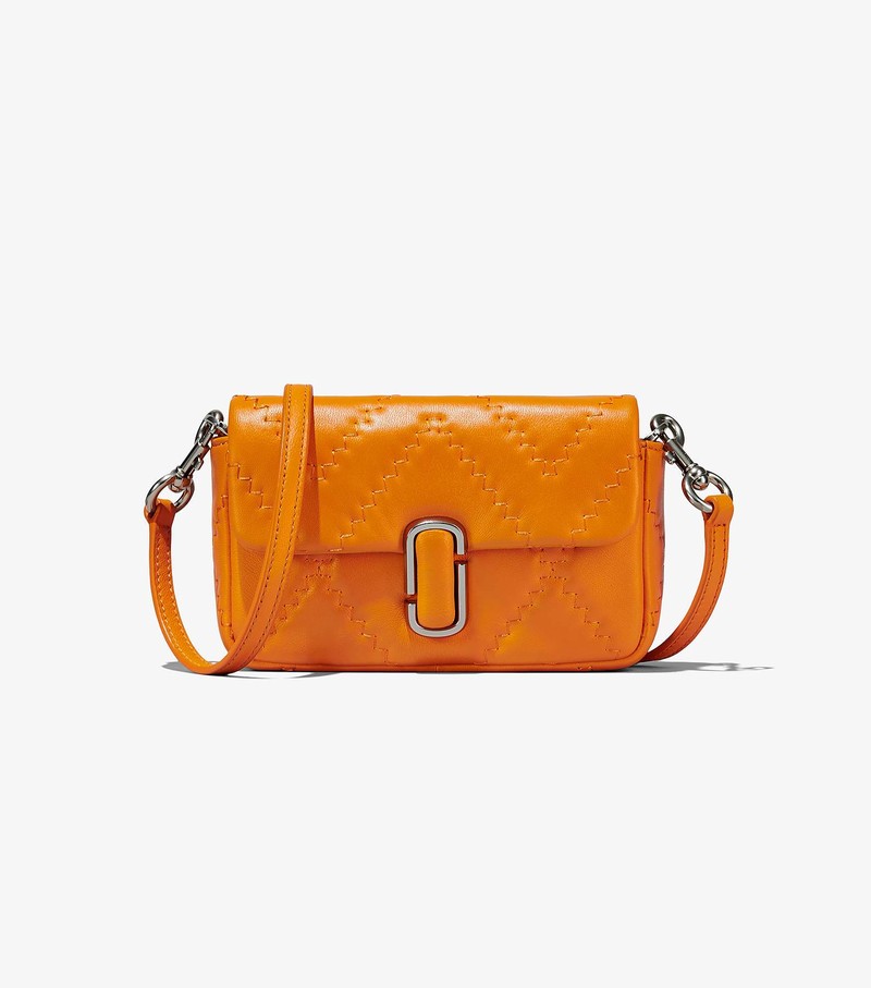 Women's Marc Jacobs Quilted Leather J Marc Mini Crossbody Bags Orange | UAE-147980