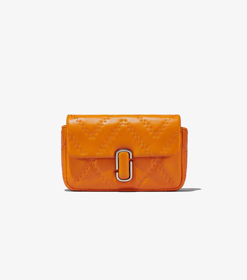 Women's Marc Jacobs Quilted Leather J Marc Mini Crossbody Bags Orange | UAE-147980