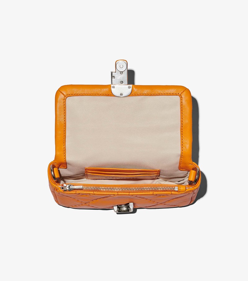 Women's Marc Jacobs Quilted Leather J Marc Mini Crossbody Bags Orange | UAE-147980