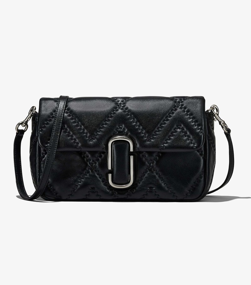 Women's Marc Jacobs Quilted Leather J Marc Large Shoulder Bags Black | UAE-325476