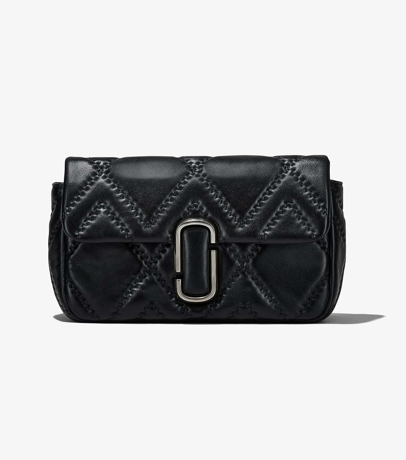 Women's Marc Jacobs Quilted Leather J Marc Large Shoulder Bags Black | UAE-325476