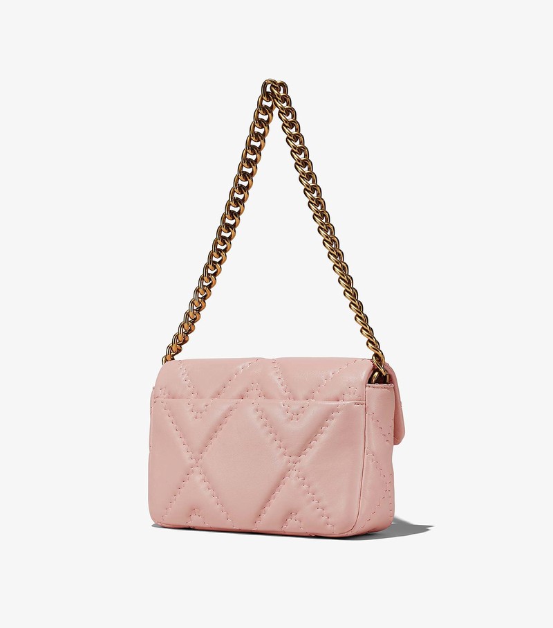 Women's Marc Jacobs Quilted Leather J Marc Crossbody Bags Pink | UAE-358721