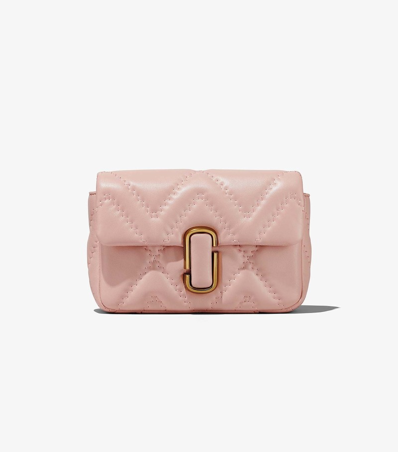 Women's Marc Jacobs Quilted Leather J Marc Crossbody Bags Pink | UAE-358721