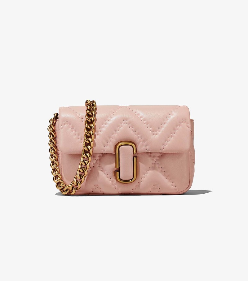 Women\'s Marc Jacobs Quilted Leather J Marc Crossbody Bags Pink | UAE-358721