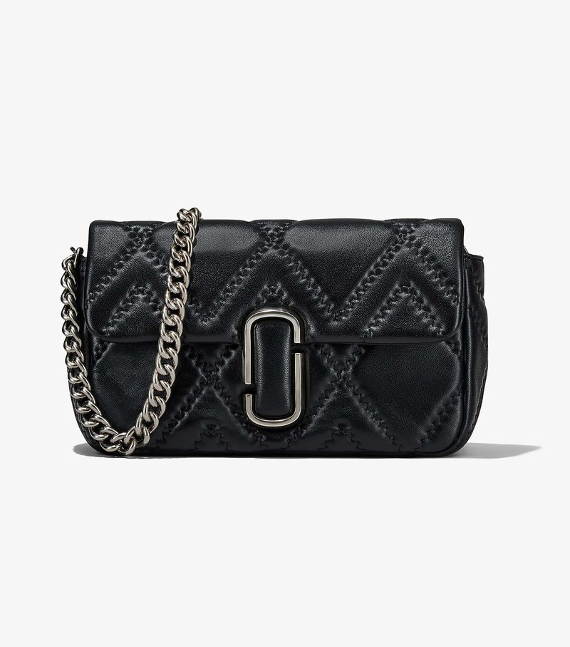 Women\'s Marc Jacobs Quilted Leather J Marc Large Crossbody Bags Black | UAE-476518