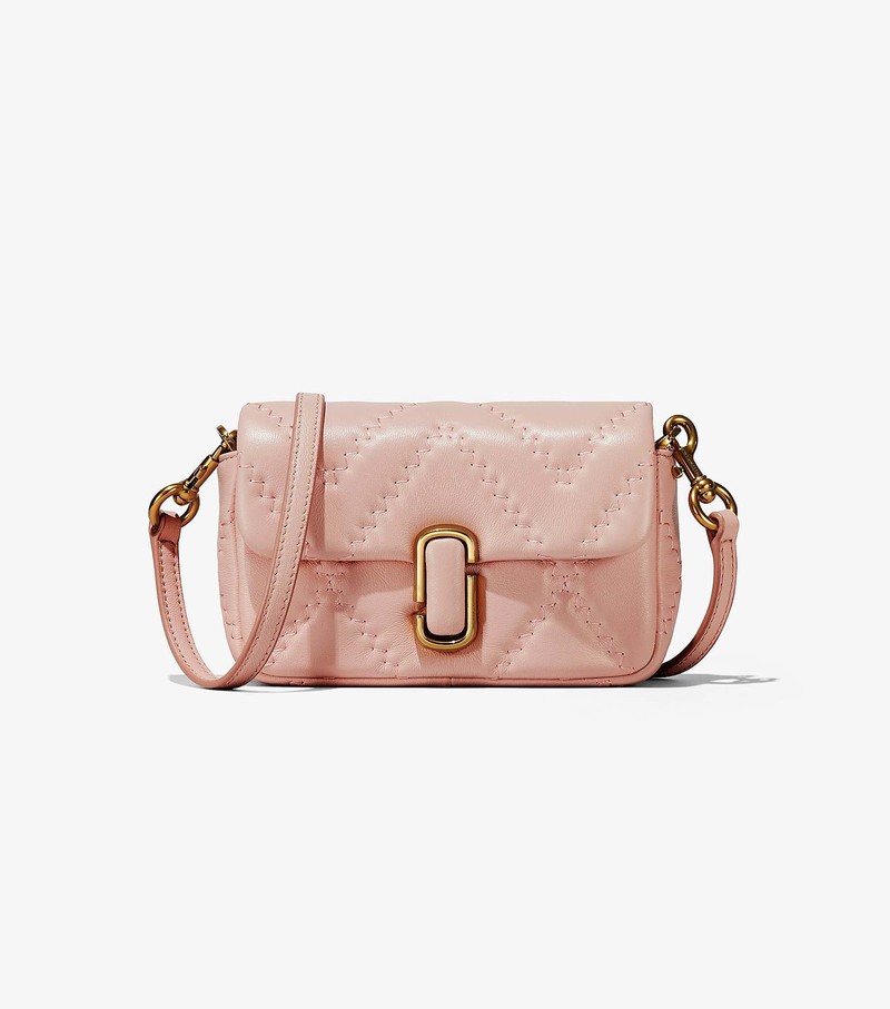 Women's Marc Jacobs Quilted Leather J Marc Mini Shoulder Bags Pink | UAE-531074