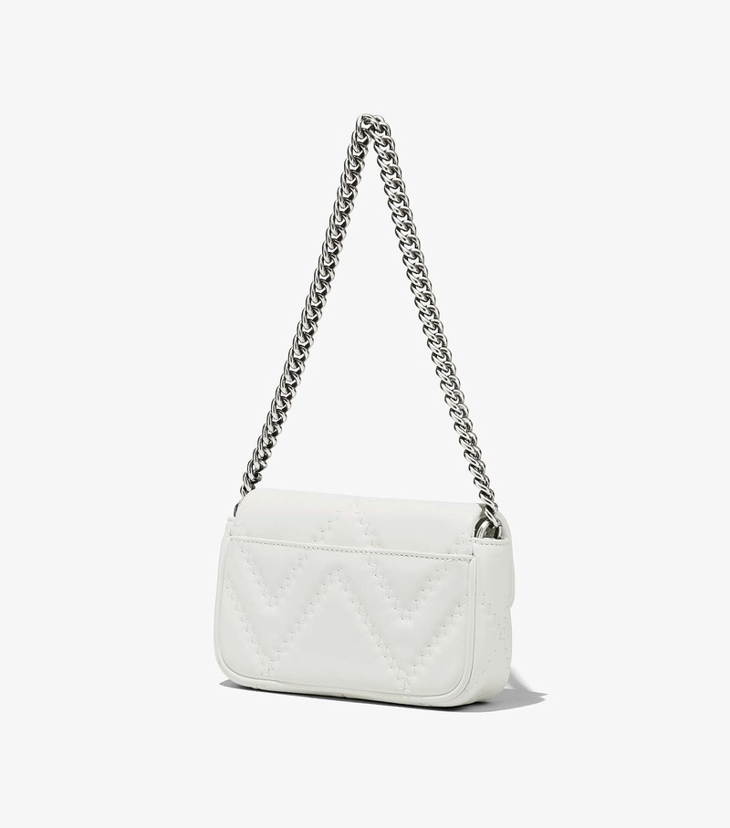 Women's Marc Jacobs Quilted Leather J Marc Mini Crossbody Bags White | UAE-567283