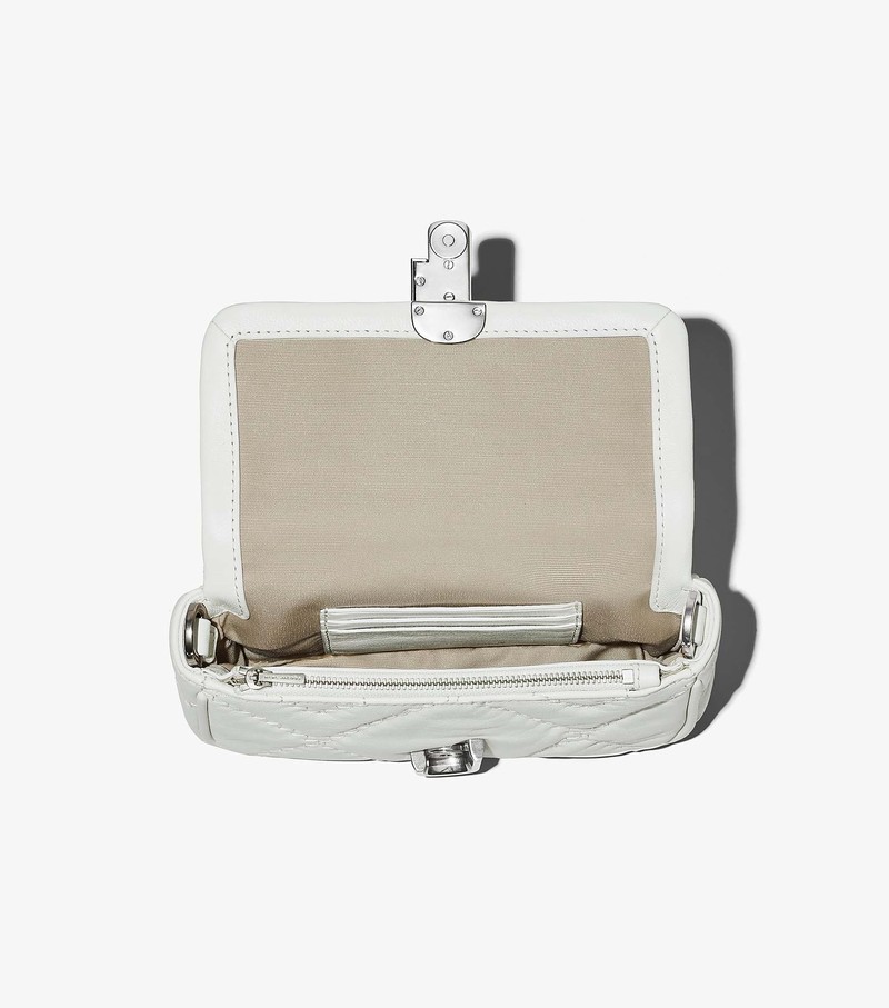 Women's Marc Jacobs Quilted Leather J Marc Mini Crossbody Bags White | UAE-567283