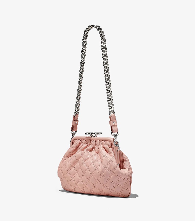 Women's Marc Jacobs Re-Edition Quilted Leather Little Stam Mini Bags Pink | UAE-314829