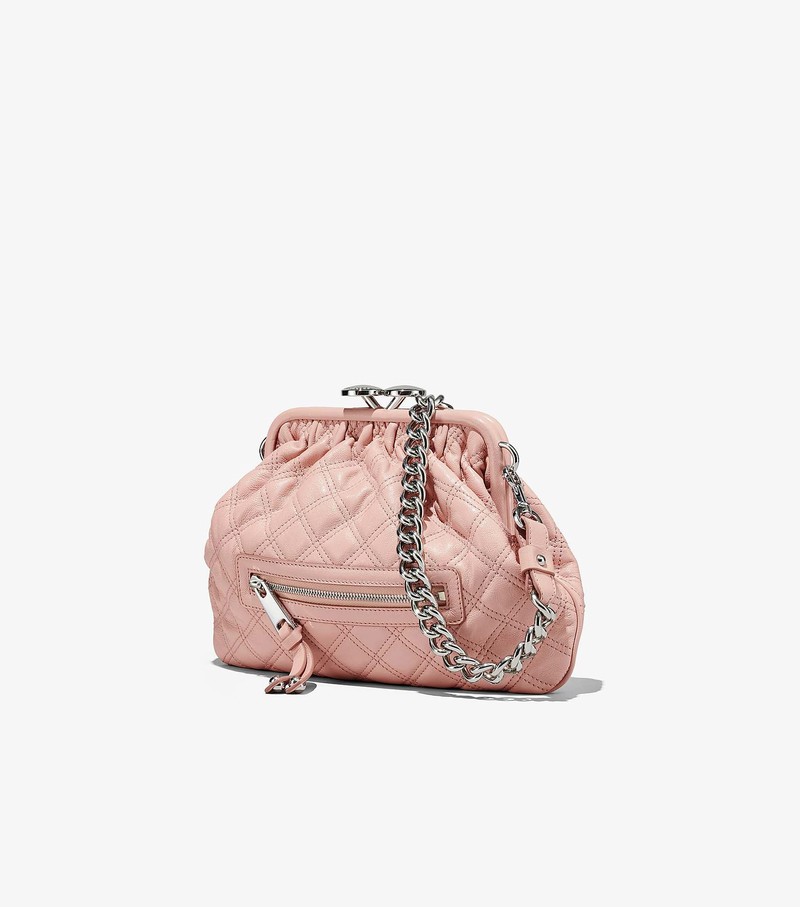 Women's Marc Jacobs Re-Edition Quilted Leather Little Stam Mini Bags Pink | UAE-314829